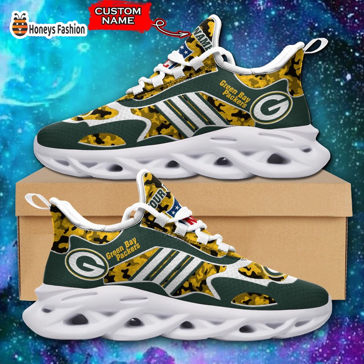 Green Bay Packers NFL Adidas Personalized Max Soul Shoes