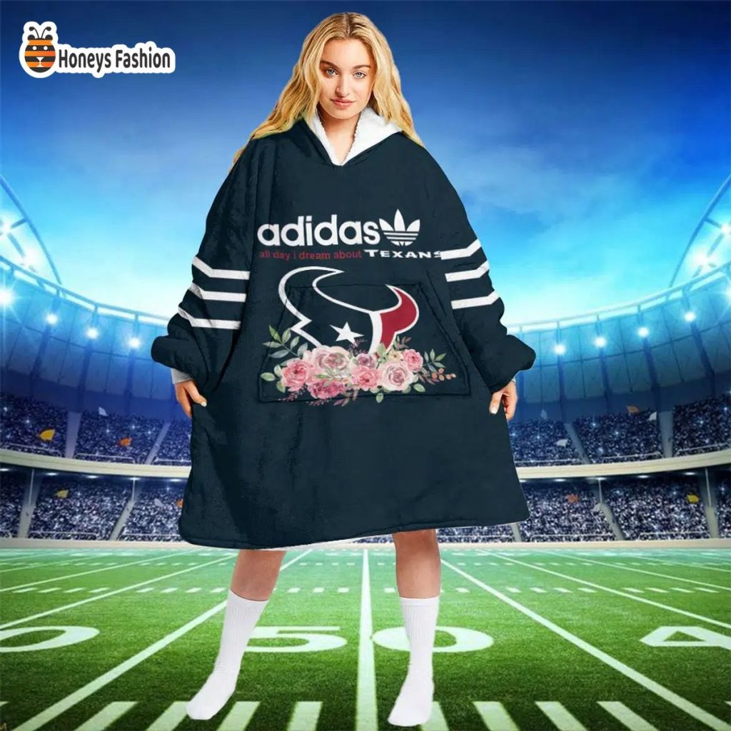 Houston Texans NFL Adidas all day i dream about Falcons blanket hoodie