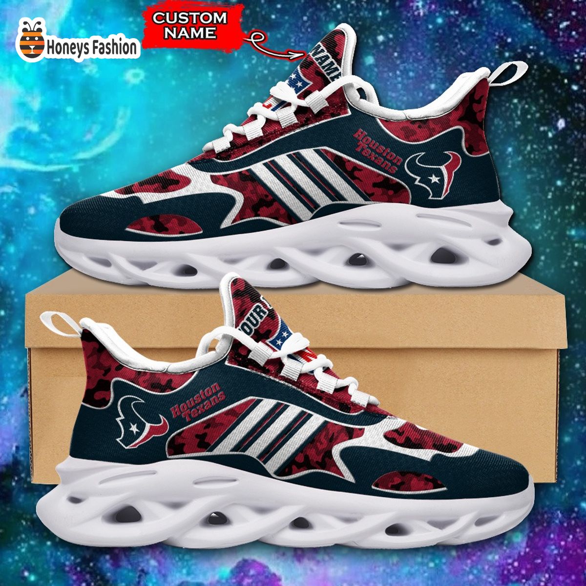 Houston Texans NFL Adidas Personalized Max Soul Shoes