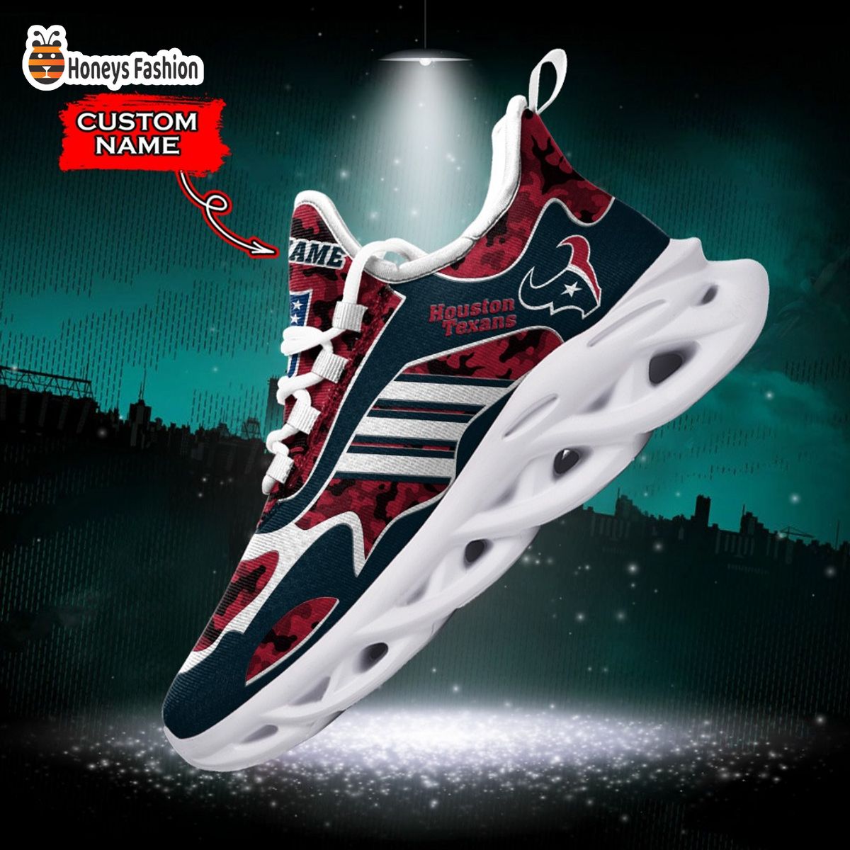 Houston Texans NFL Adidas Personalized Max Soul Shoes