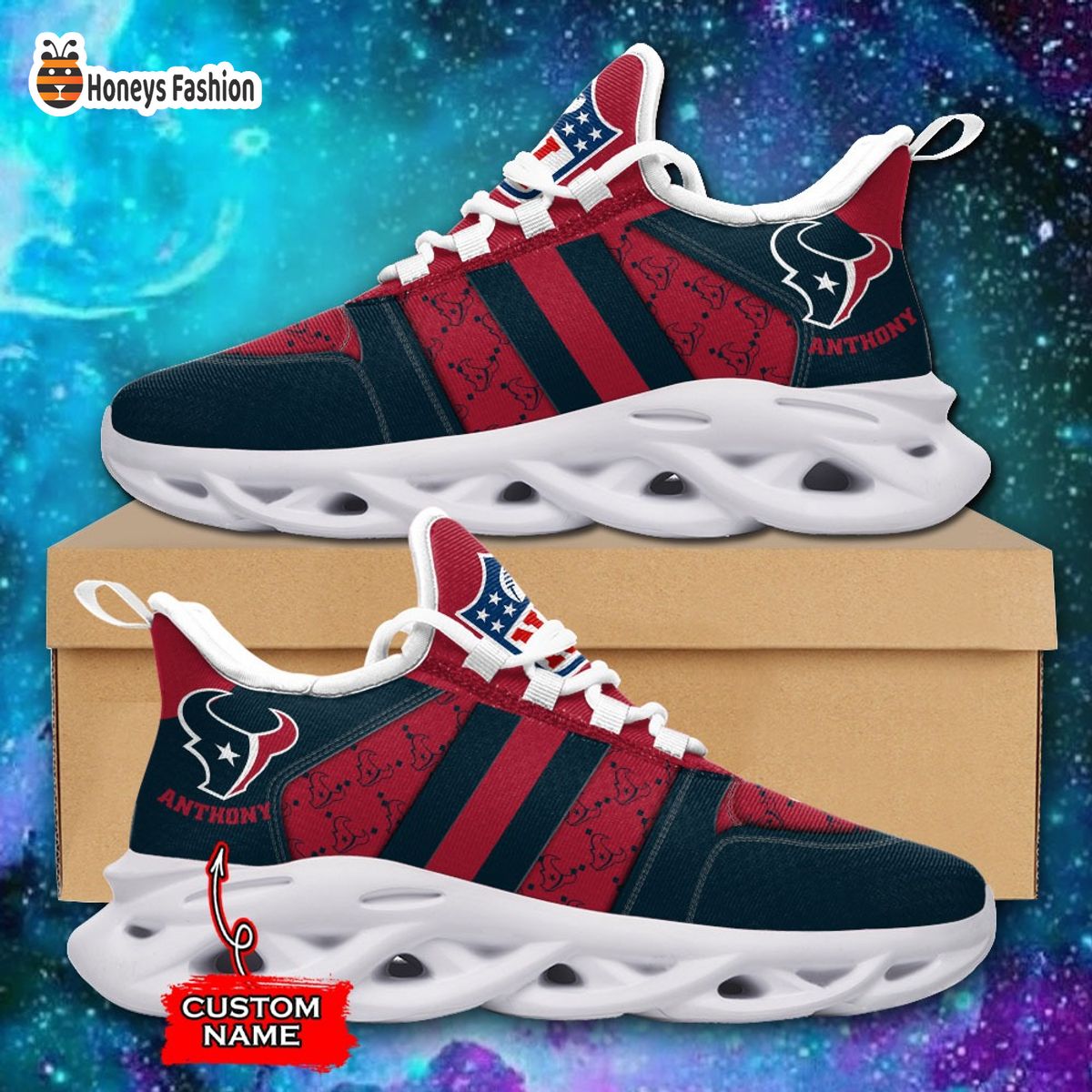 Houston Texans NFL Gucci Personalized Max Soul Shoes