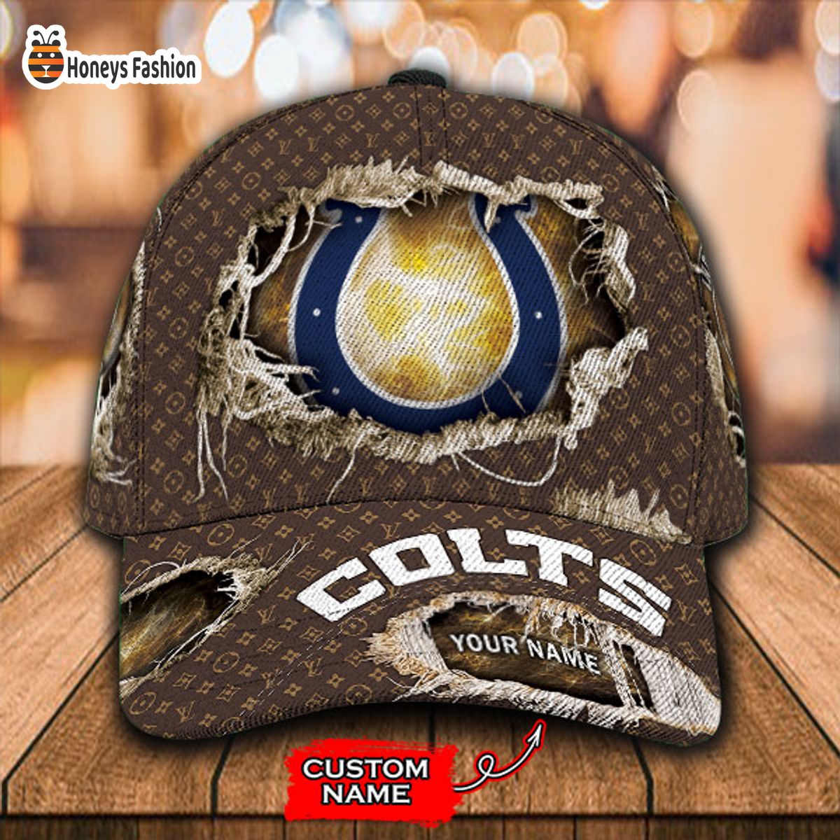 Indianapolis Colts LV Louis Vuitton Custom Name Classic Cap