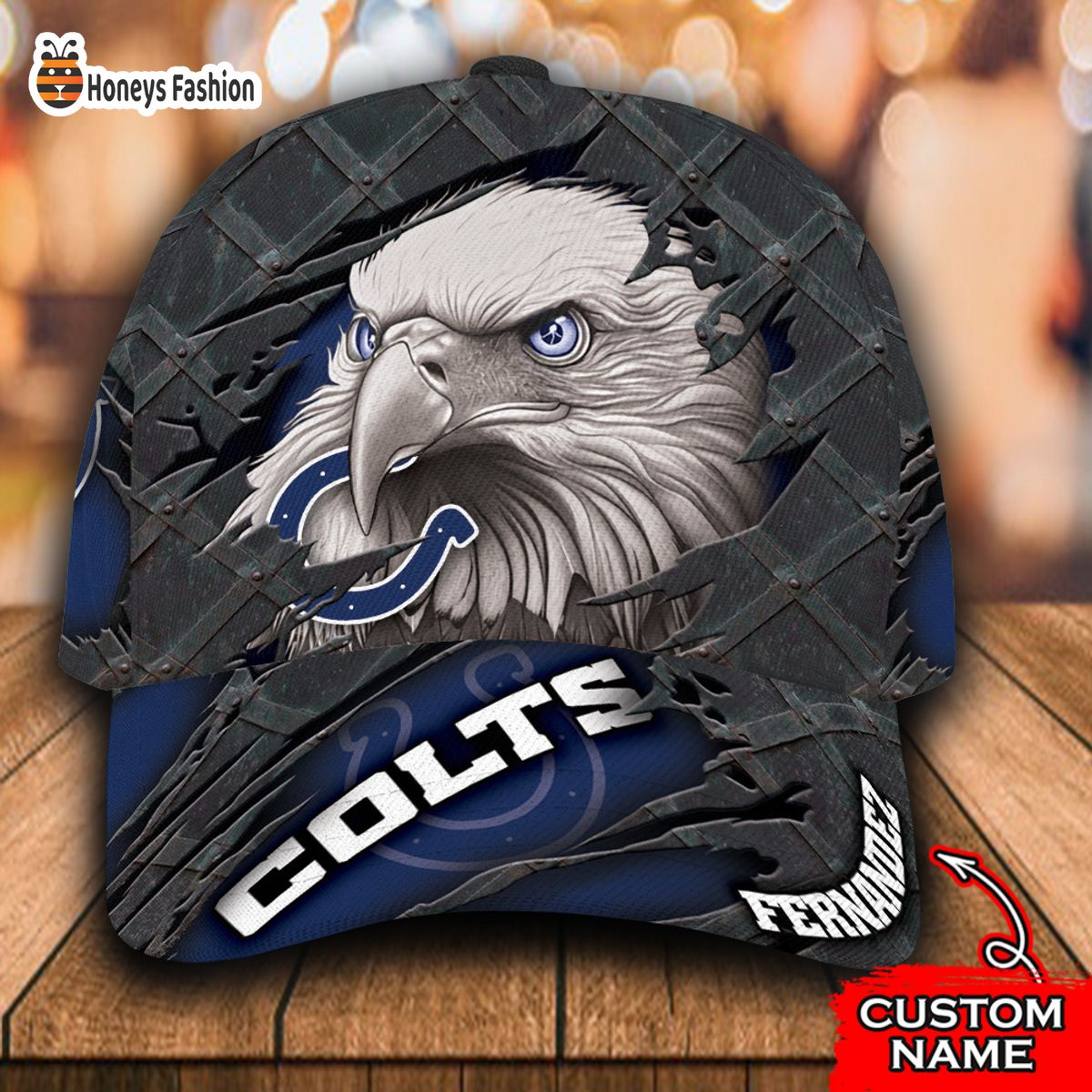 Indianapolis Colts NFL Eagle Custom Name Classic Cap