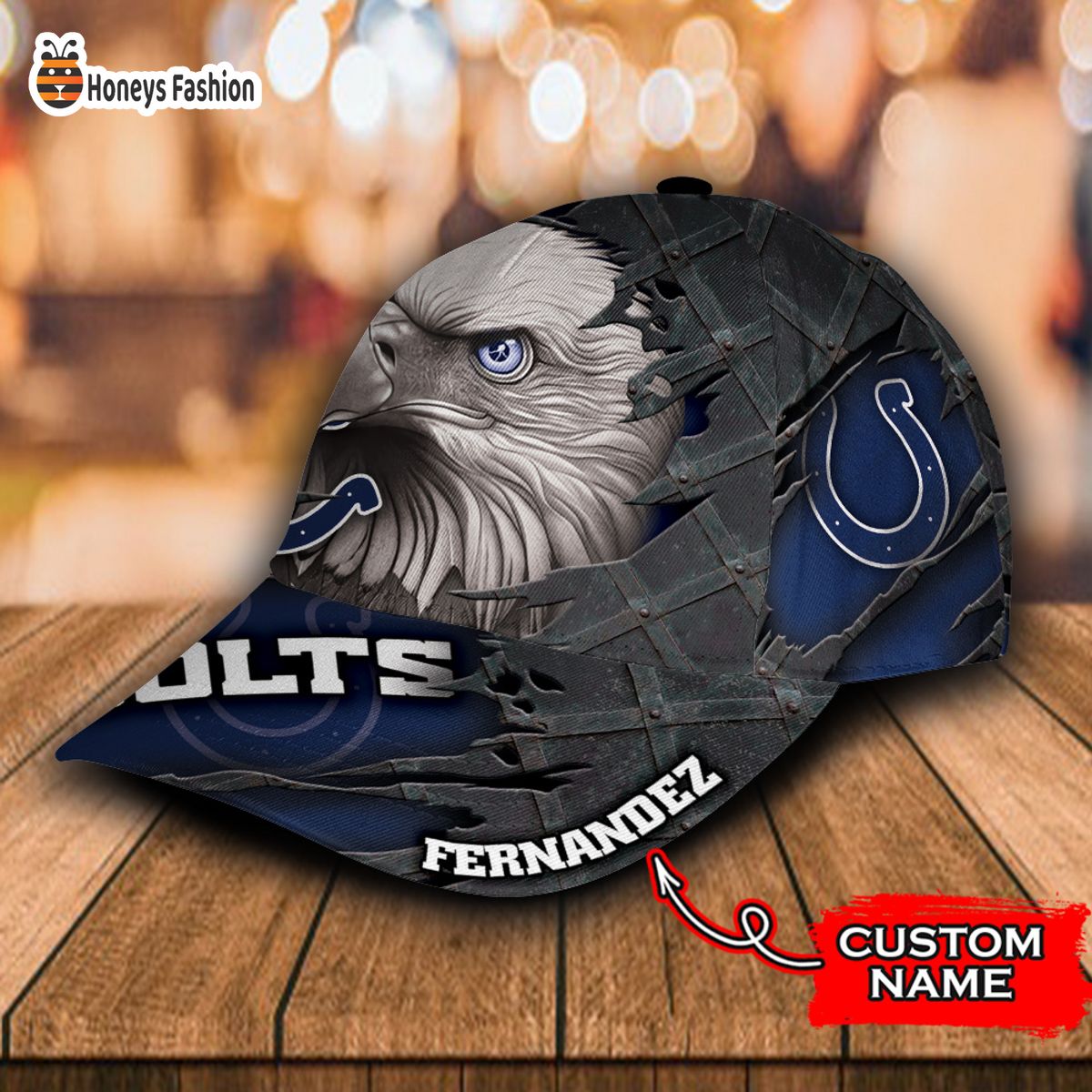 Indianapolis Colts NFL Eagle Custom Name Classic Cap