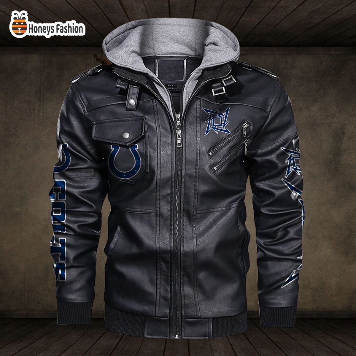 Indianapolis Colts NFL Metallica 2D PU Leather Jacket