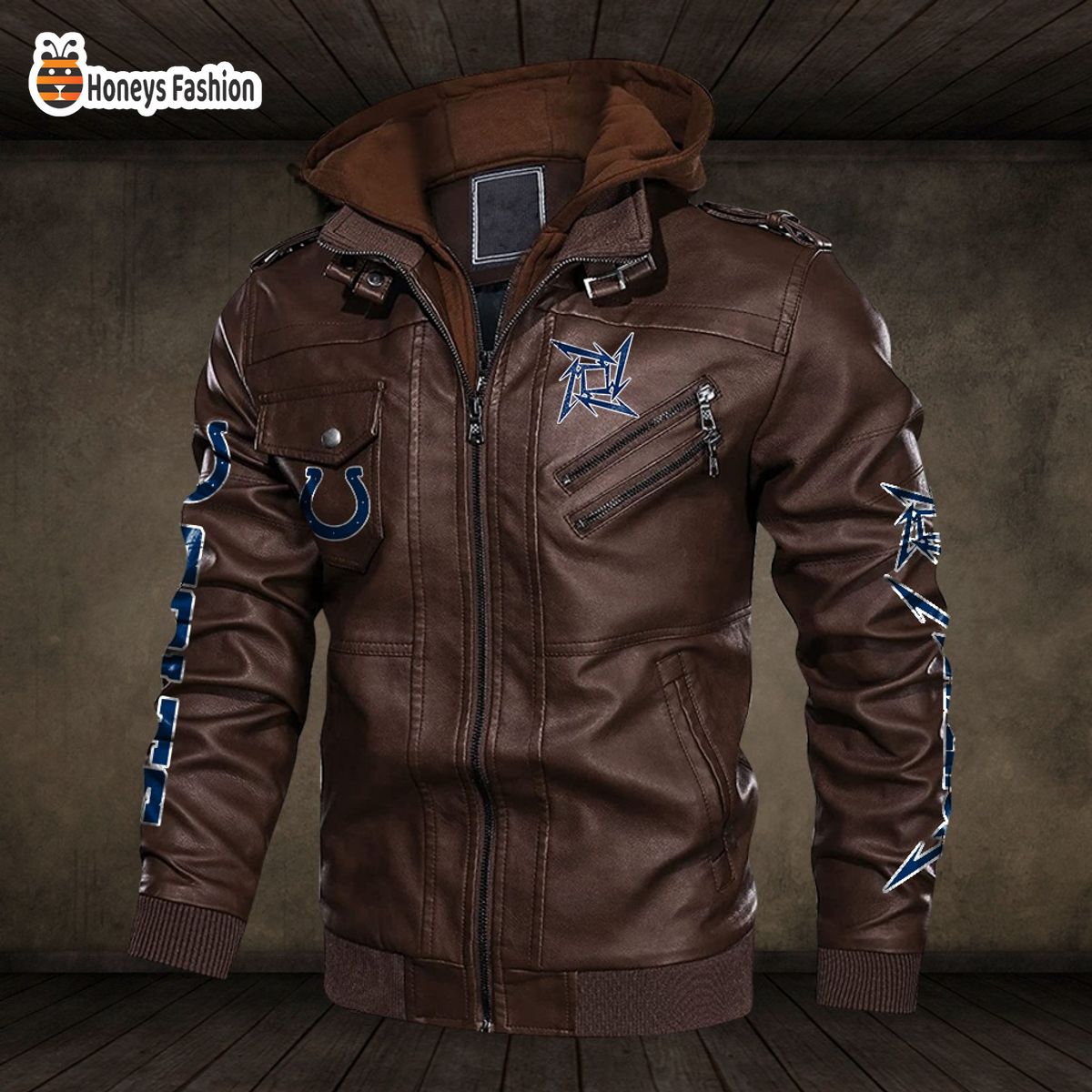 Indianapolis Colts NFL Metallica 2D PU Leather Jacket