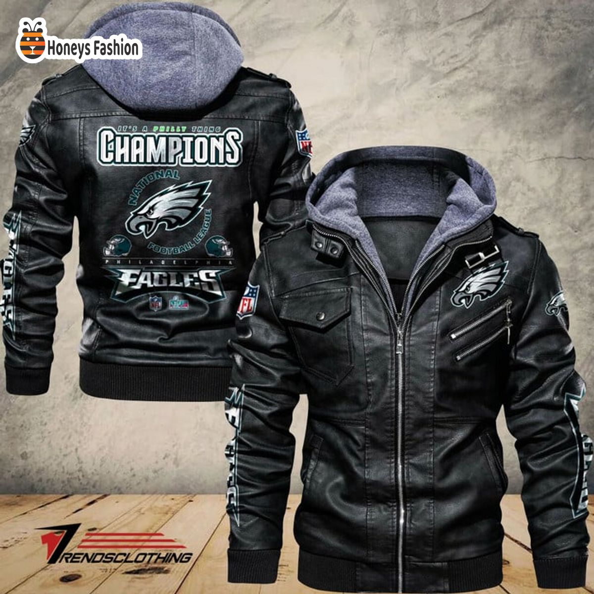 It's a philly thing Champions NFL Philadelphia Eagles leather jacket