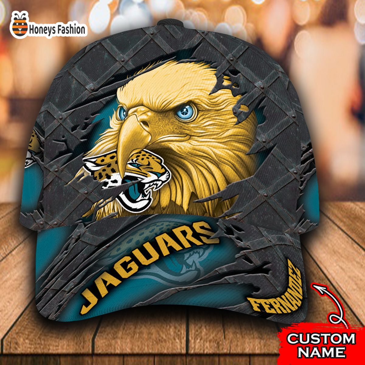 Jacksonville Jaguars NFL Eagle Custom Name Classic Cap