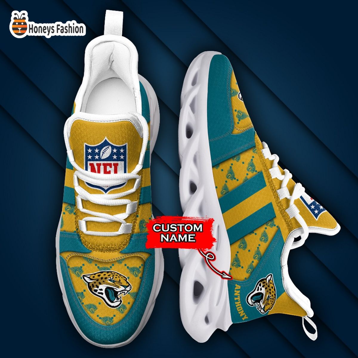 Jacksonville Jaguars NFL Gucci Personalized Max Soul Shoes