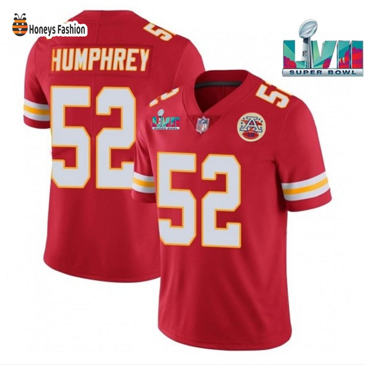 Kansas City Chiefs 52 Creed Humphrey Red Super Bowl LVII Game Jersey