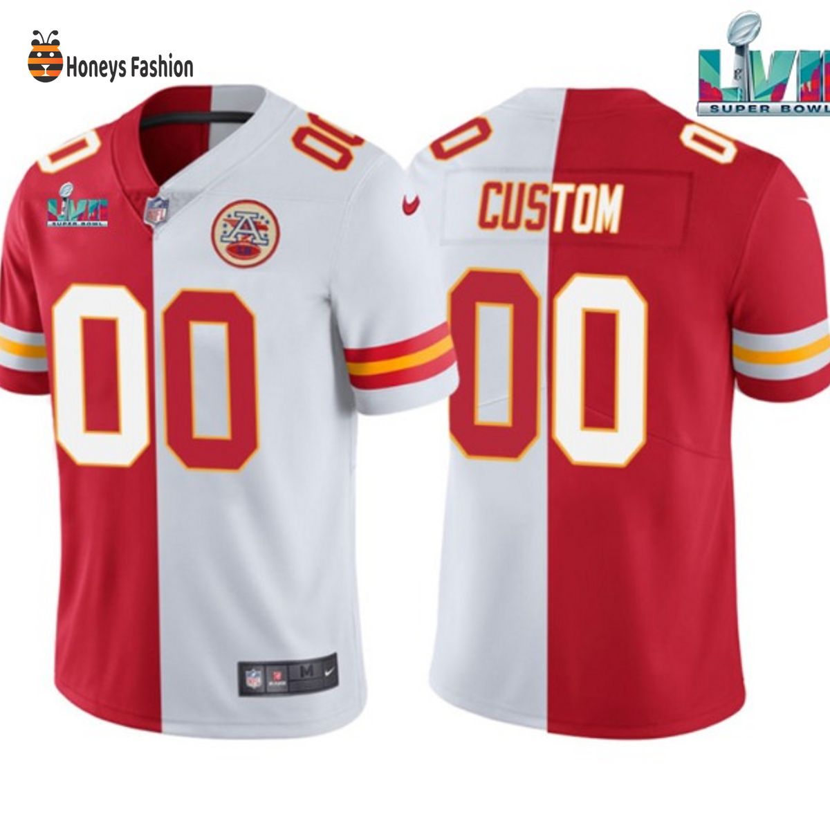 Kansas City Chiefs Active Player Custom Red White Super Bowl LVII Game Jersey