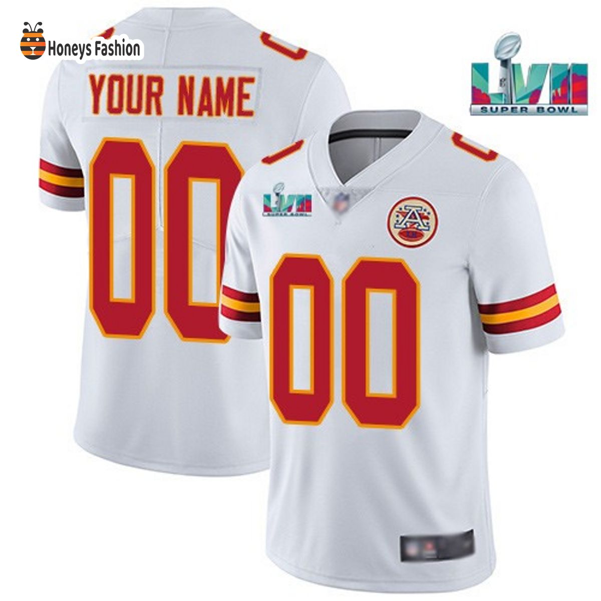 Kansas City Chiefs Active Player Custom White Super Bowl LVII Game Jersey