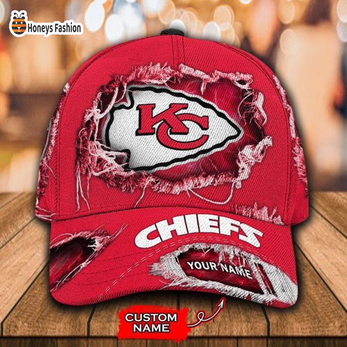 Kansas City Chiefs NFL Custom Name Classic Cap