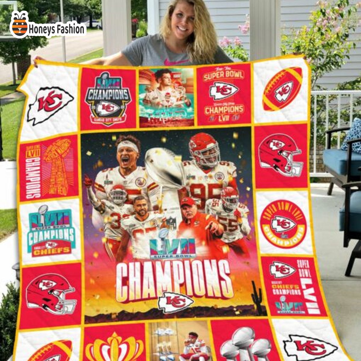 Kansas City Chiefs Super Bowl LVII Champions Blanket
