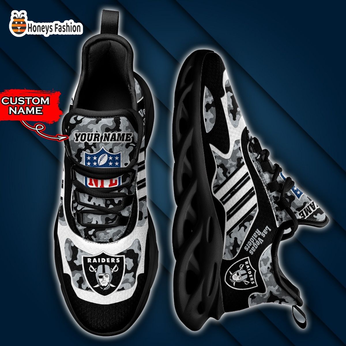Las Vegas Raiders NFL Adidas Personalized Max Soul Shoes