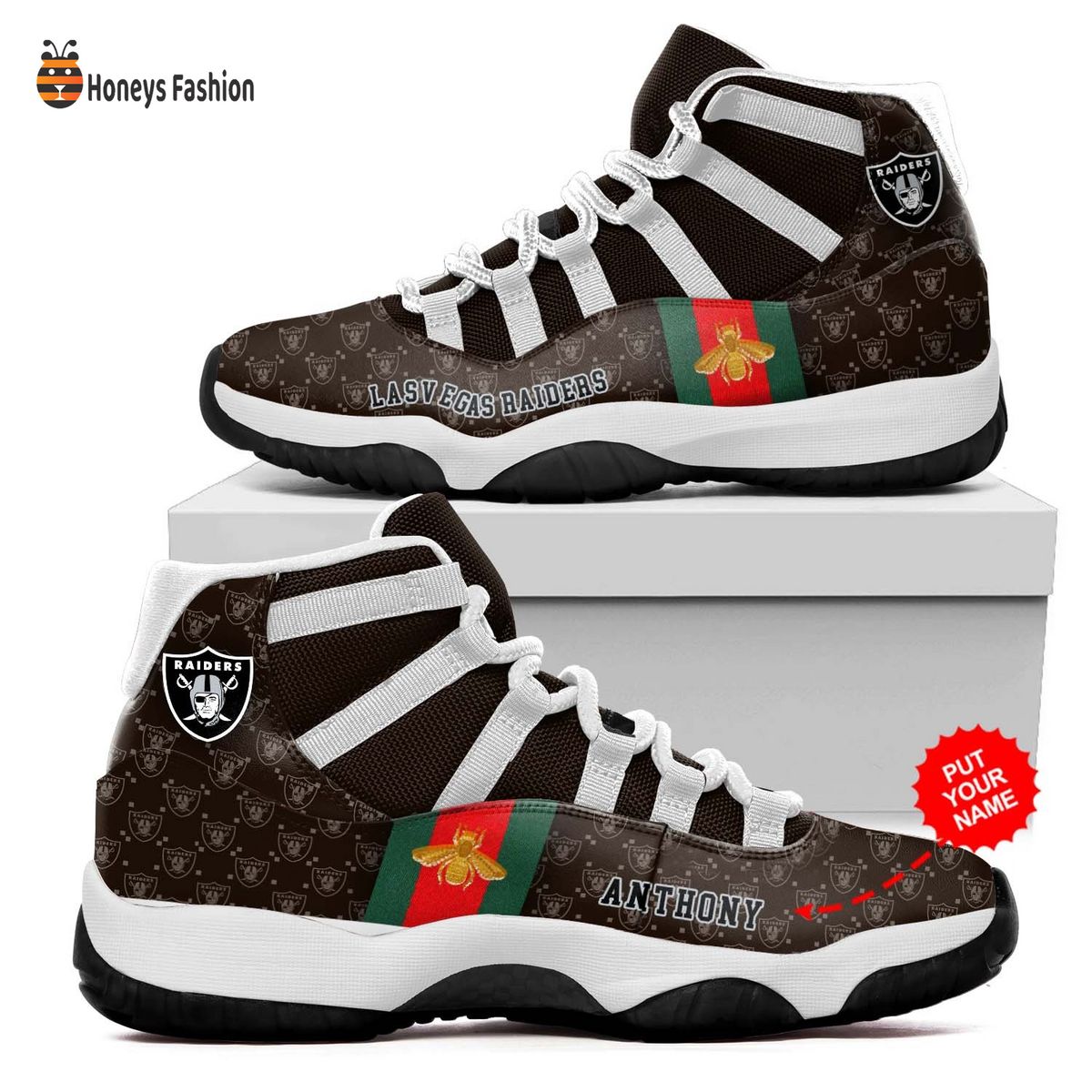 Las Vegas Raiders NFL Gucci Air Jordan 11 Shoes