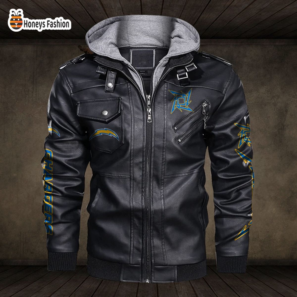 Los Angeles Chargers NFL Metallica 2D PU Leather Jacket