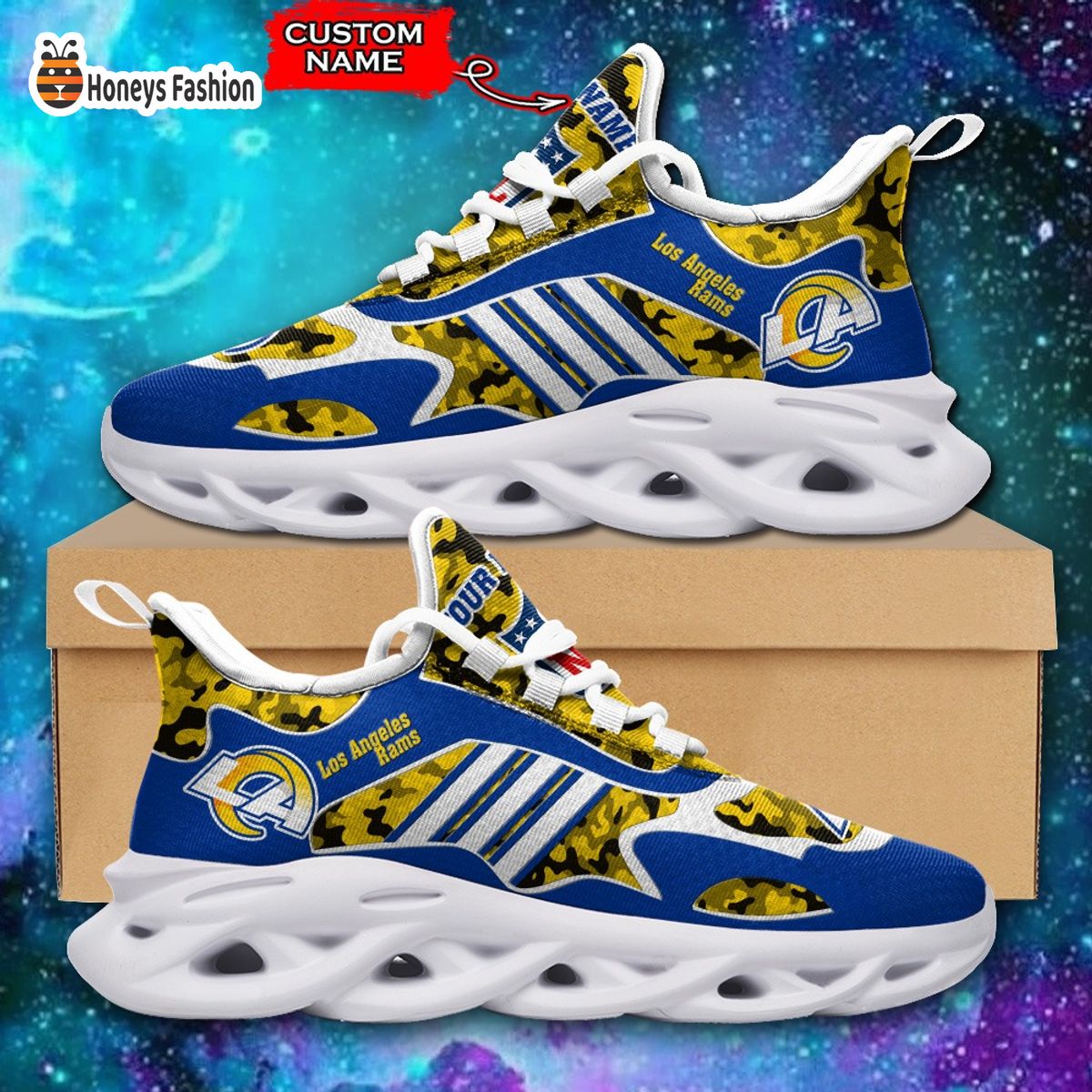 Los Angeles Rams NFL Adidas Personalized Max Soul Shoes