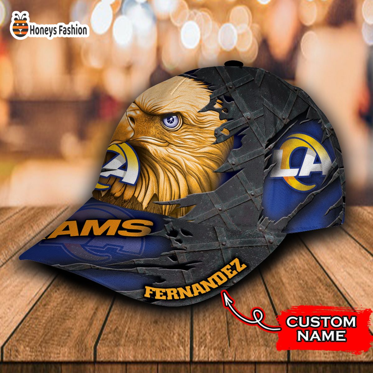 Los Angeles Rams NFL Eagle Custom Name Classic Cap
