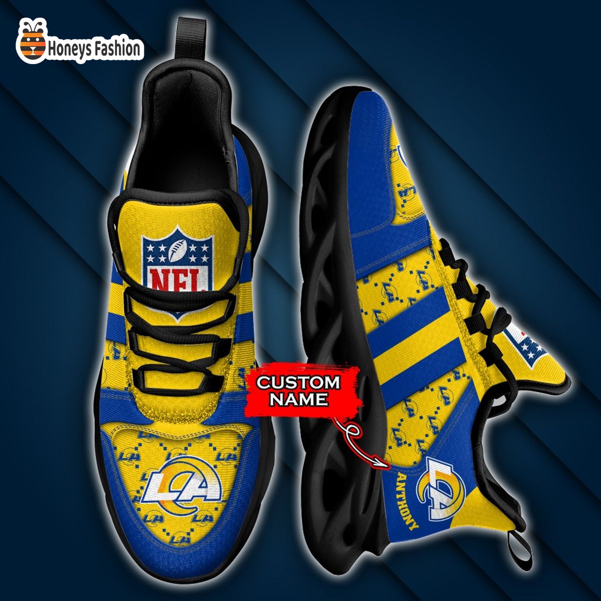Los Angeles Rams NFL Gucci Personalized Max Soul Shoes