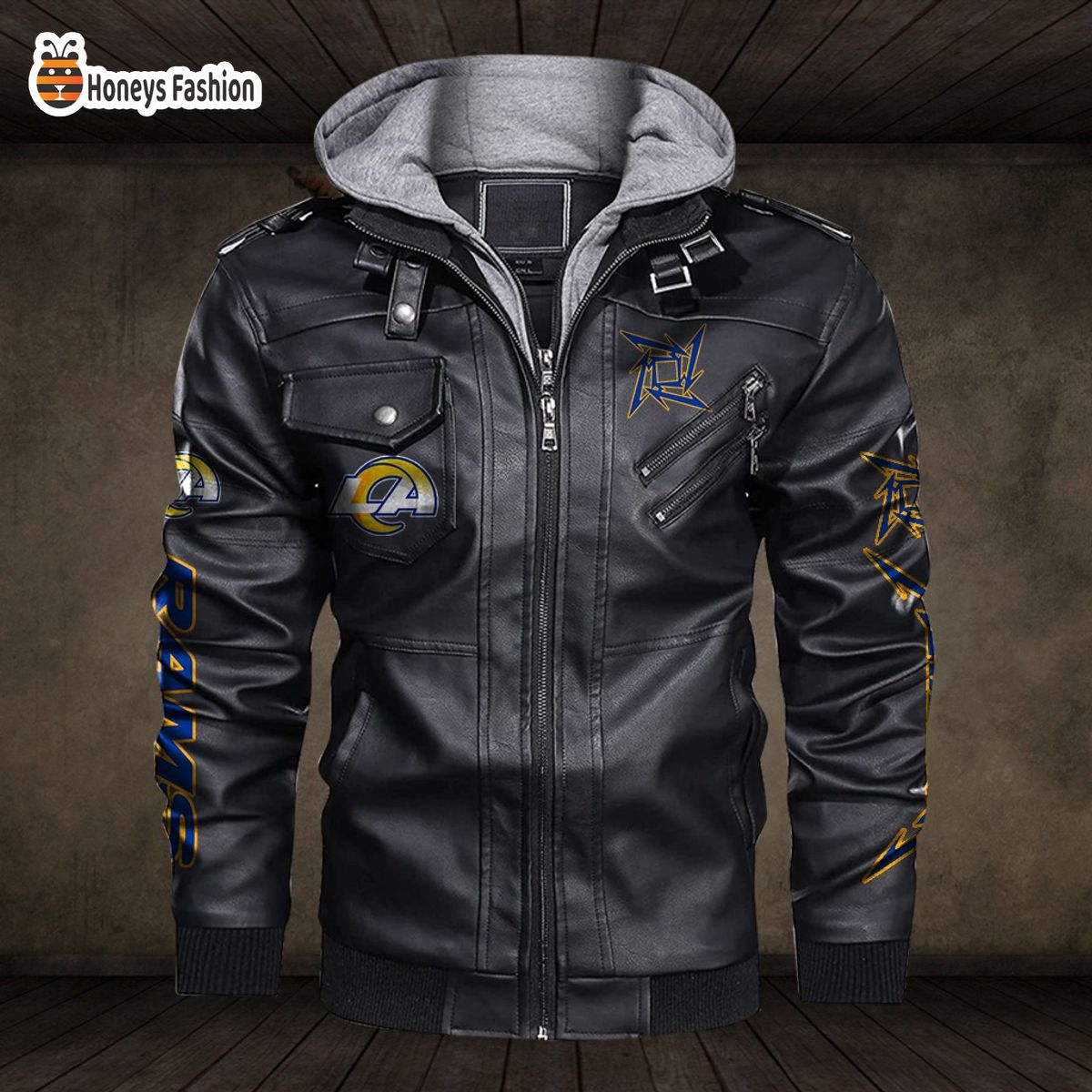 Los Angeles Rams NFL Metallica 2D PU Leather Jacket
