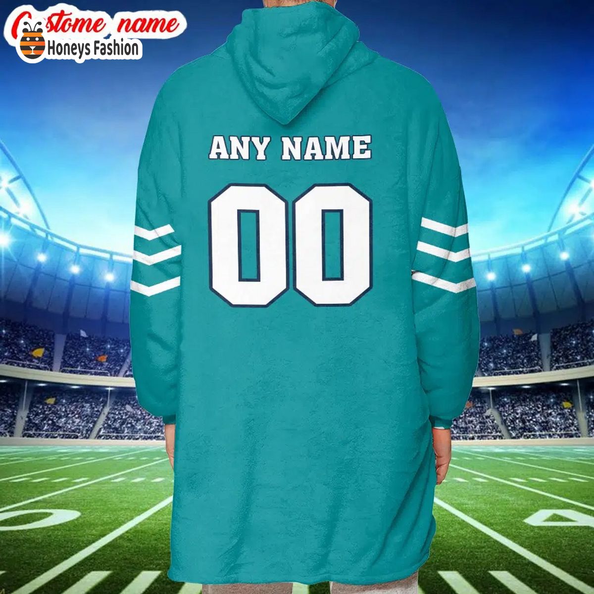 Miami Dolphins NFL Adidas all day i dream about Dolphins blanket hoodie