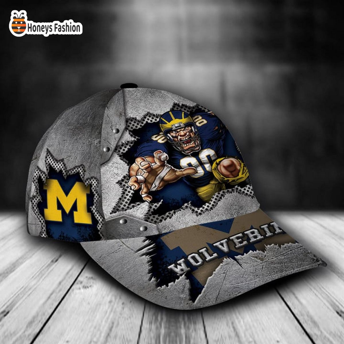 Michigan Wolverines mascot custom name classic cap