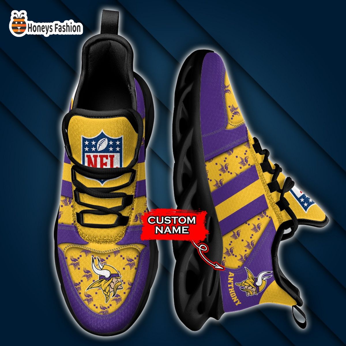 Minnesota Vikings NFL Gucci Personalized Max Soul Shoes