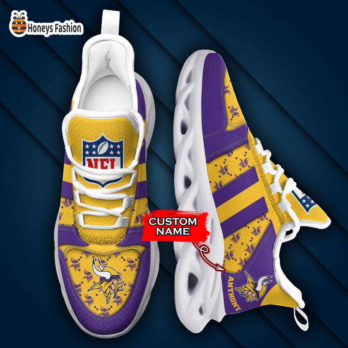 Minnesota Vikings NFL Gucci Personalized Max Soul Shoes