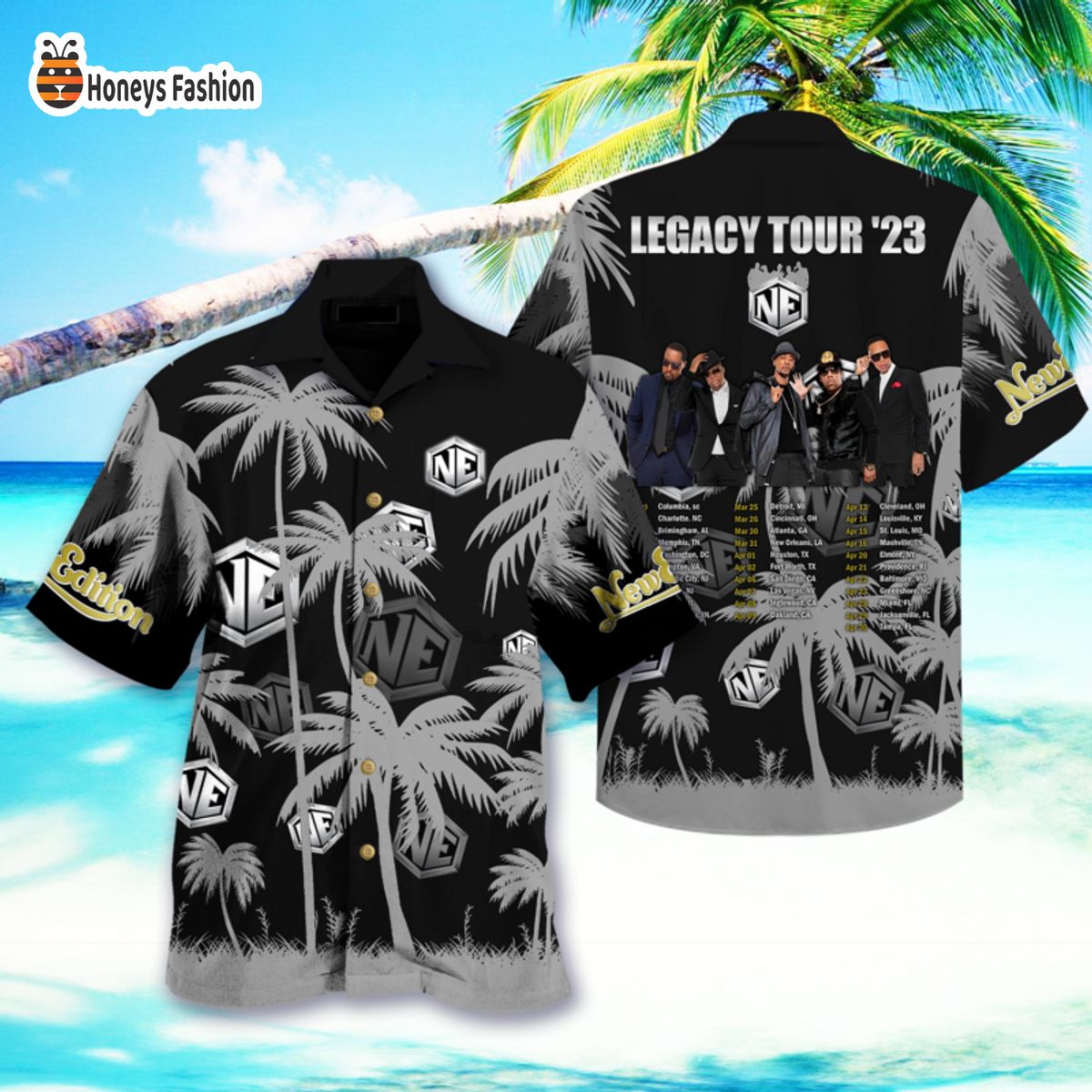 New Edition Legacy Tour ‘ 23 Mens Basketball 2022 Hawaiian Shirt