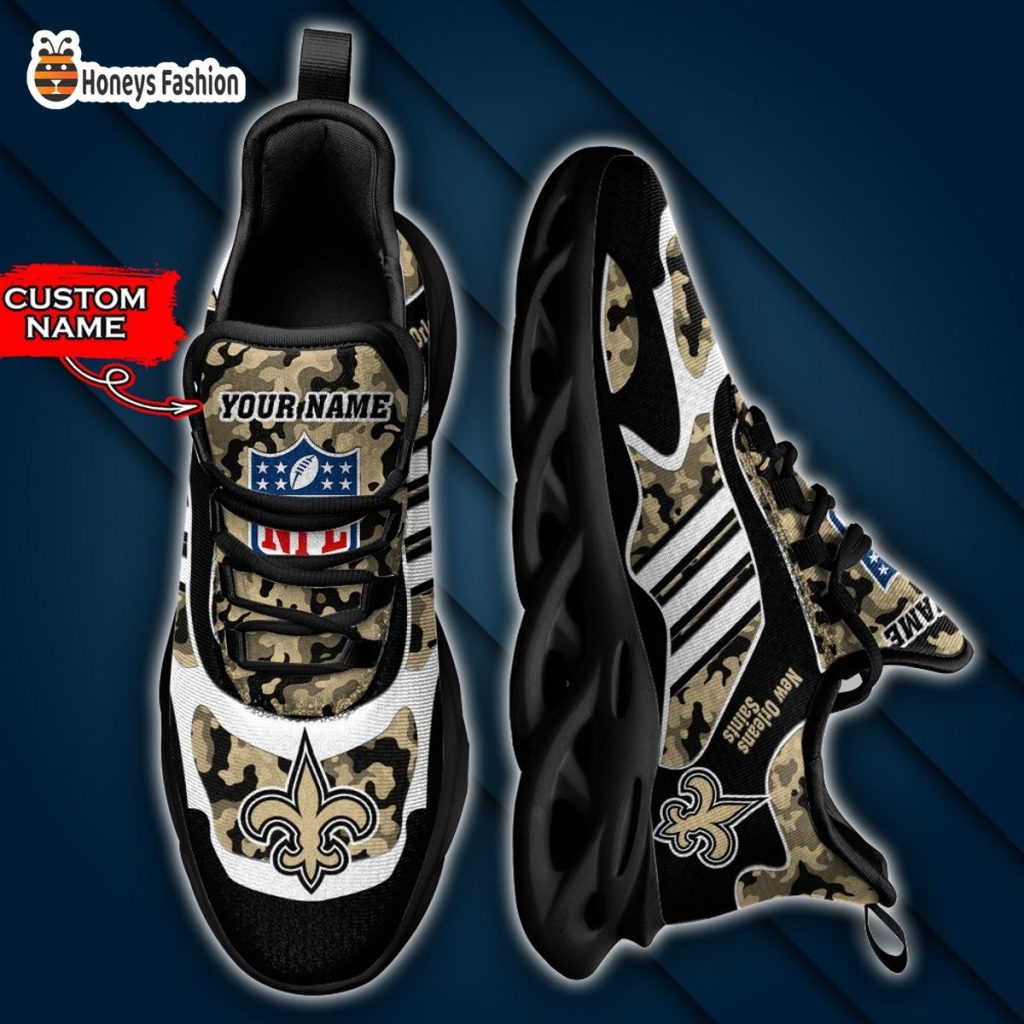 New Orleans Saints NFL Adidas Personalized Max Soul Shoes