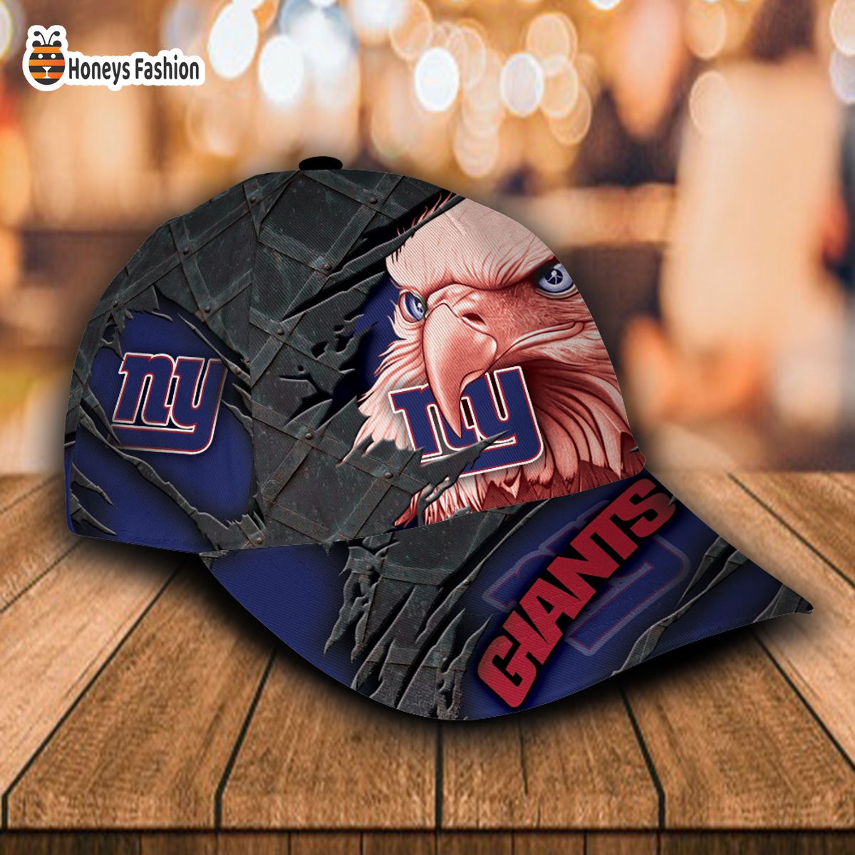 New York Giants NFL Eagle Custom Name Classic Cap