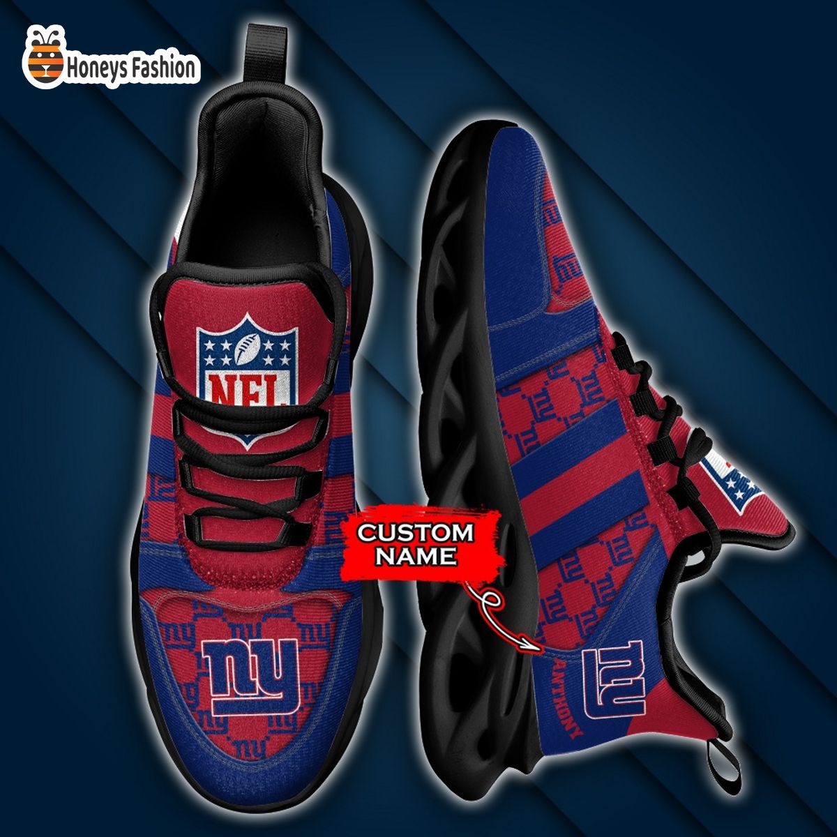New York Giants NFL Gucci Personalized Max Soul Shoes