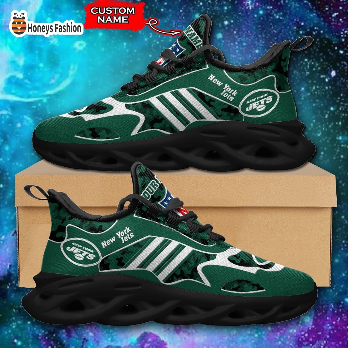 New York Jets NFL Adidas Personalized Max Soul Shoes