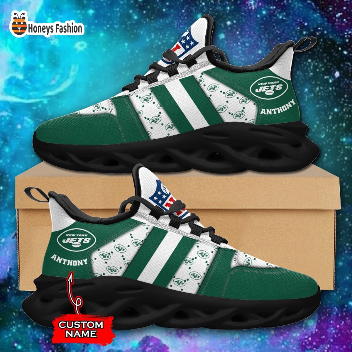 New York Jets NFL Gucci Personalized Max Soul Shoes