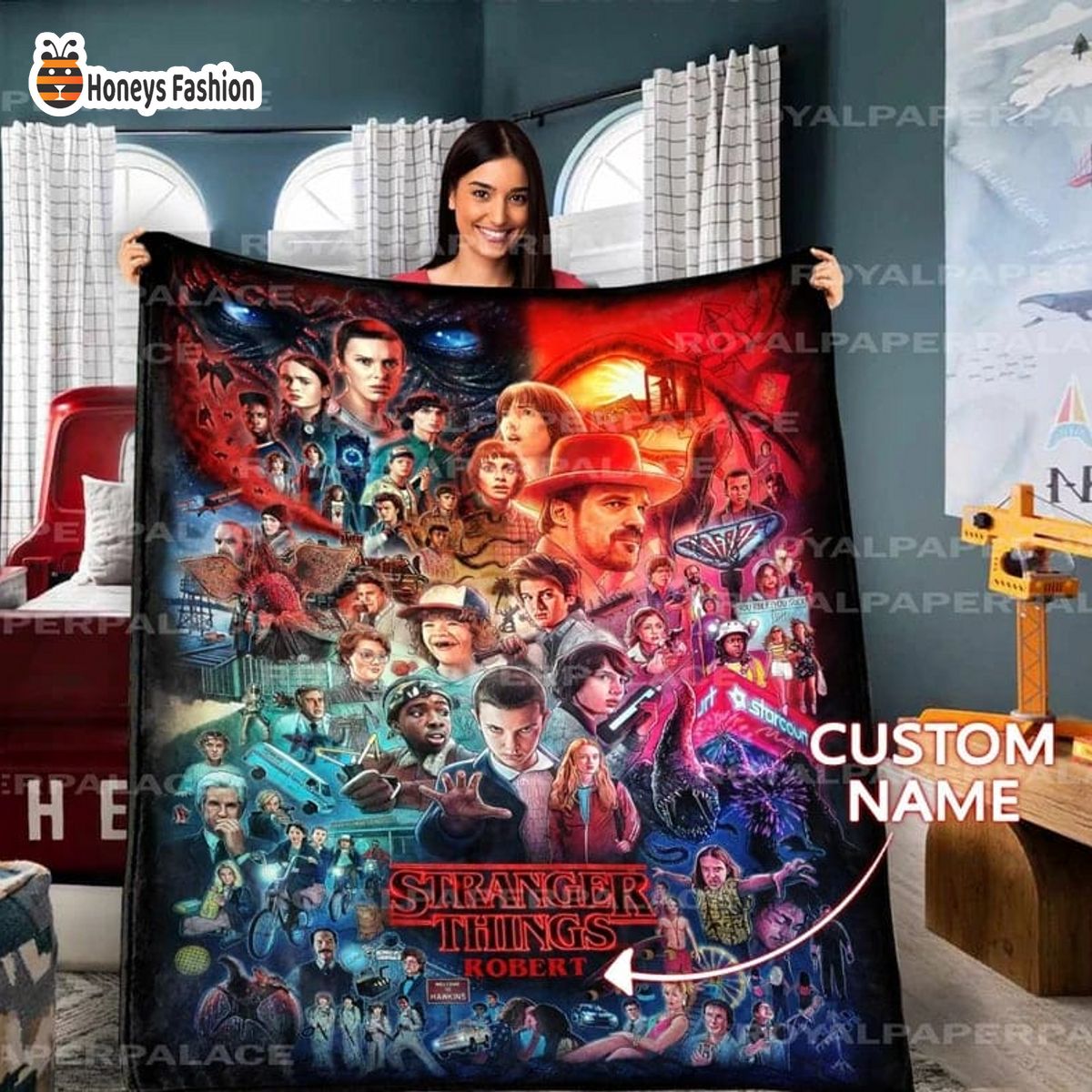 Personalized Stranger Things 4 Champions Blanket