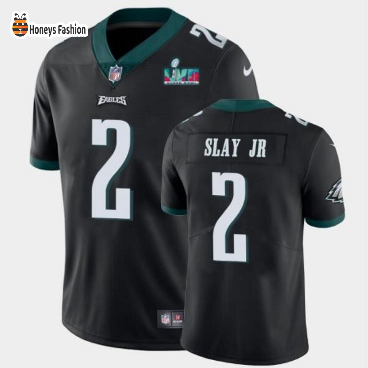 Philadelphia Eagles 2 Black Super Bowl LVII Game Jersey