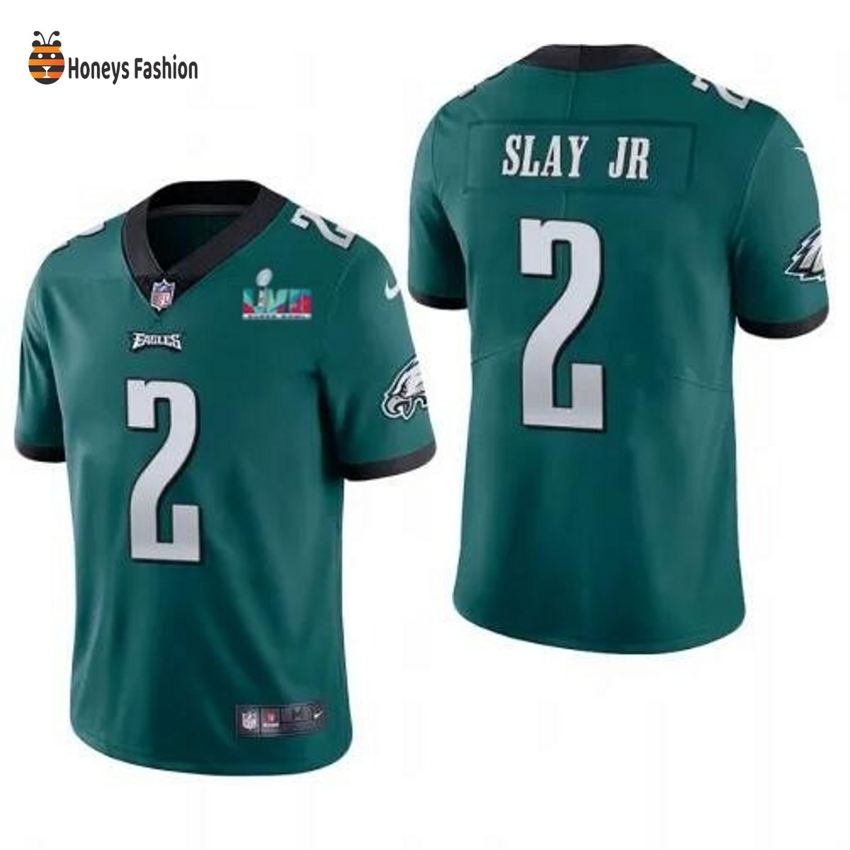 Philadelphia Eagles 2 Darius Slay Jr. Green Super Bowl LVII Game Jersey