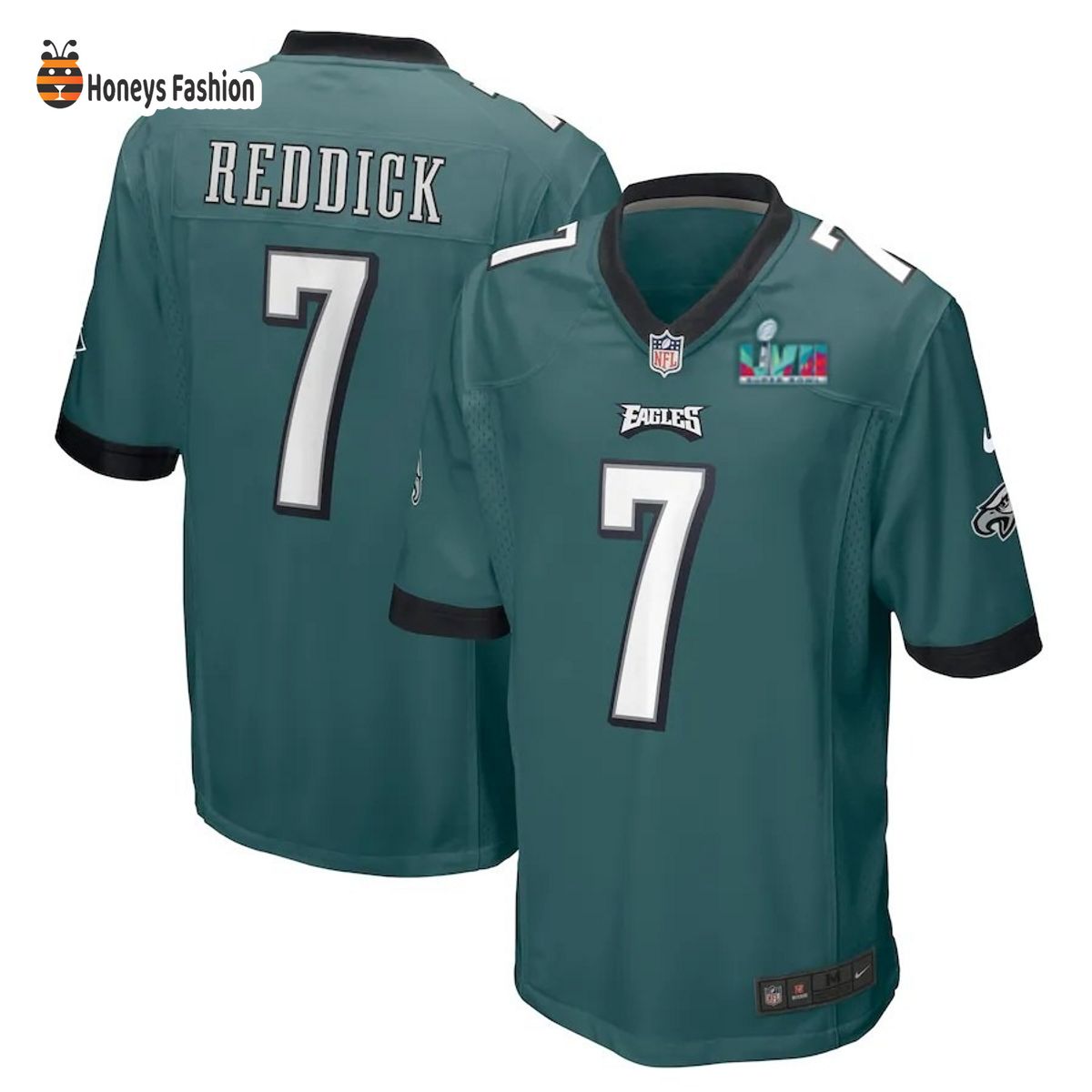 Philadelphia Eagles 7 Haason Reddick Midnight Green Super Bowl LVII Game Jersey