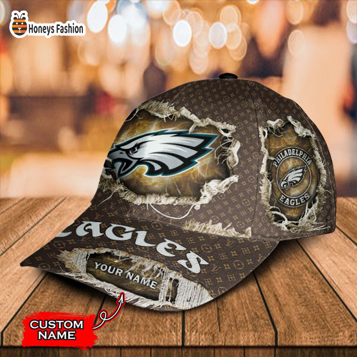 Philadelphia Eagles LV Louis Vuitton Custom Name Classic Cap