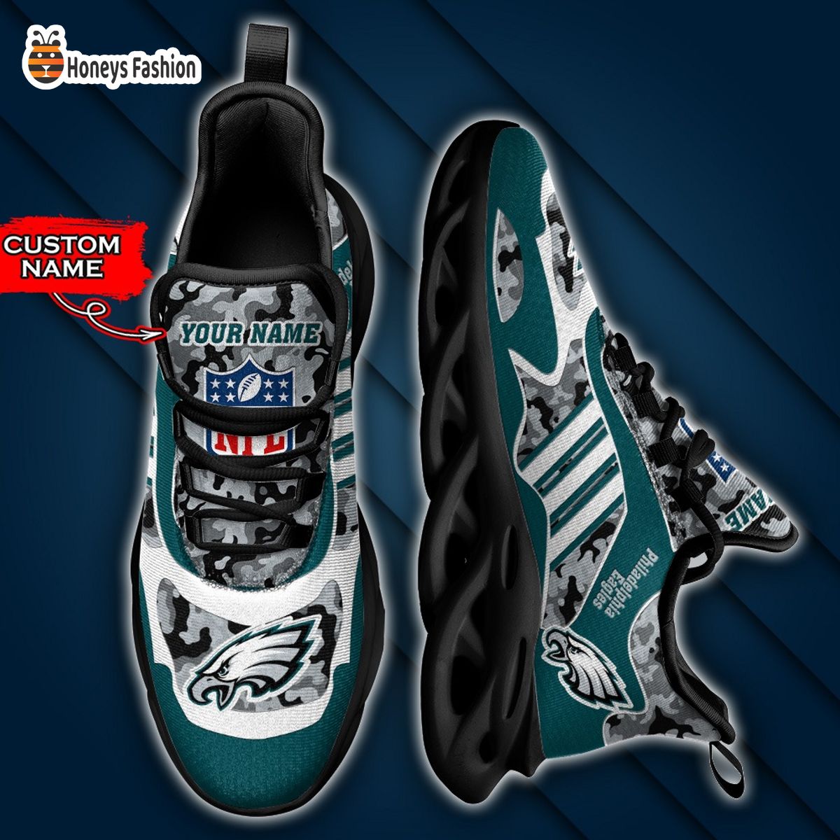 Philadelphia Eagles NFL Adidas Personalized Max Soul Shoes