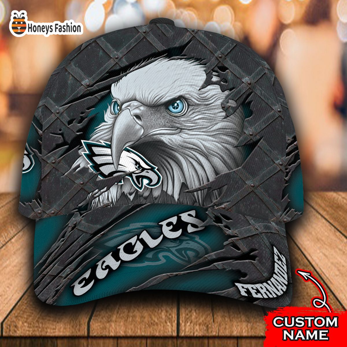 Philadelphia Eagles NFL Eagle Custom Name Classic Cap