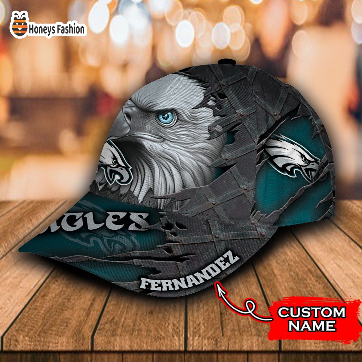 Philadelphia Eagles NFL Eagle Custom Name Classic Cap