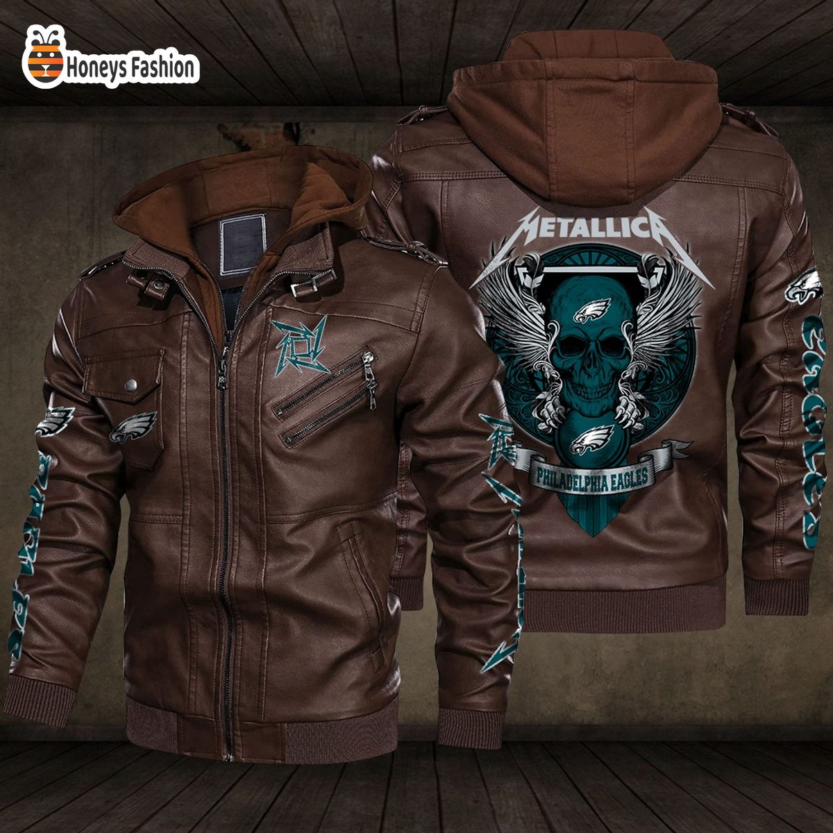 Philadelphia Eagles NFL Metallica 2D PU Leather Jacket