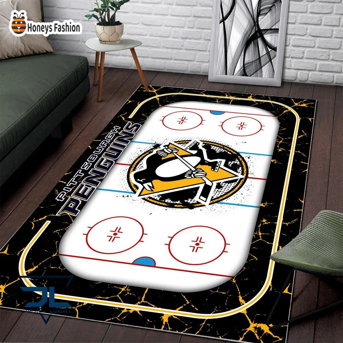 Pittsburgh Penguins NHL Rug Carpet