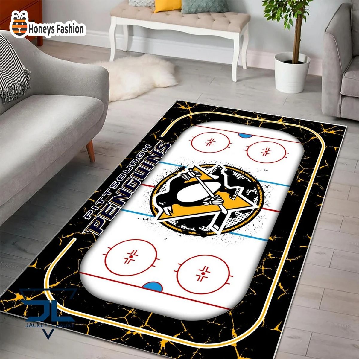 Pittsburgh Penguins NHL Rug Carpet