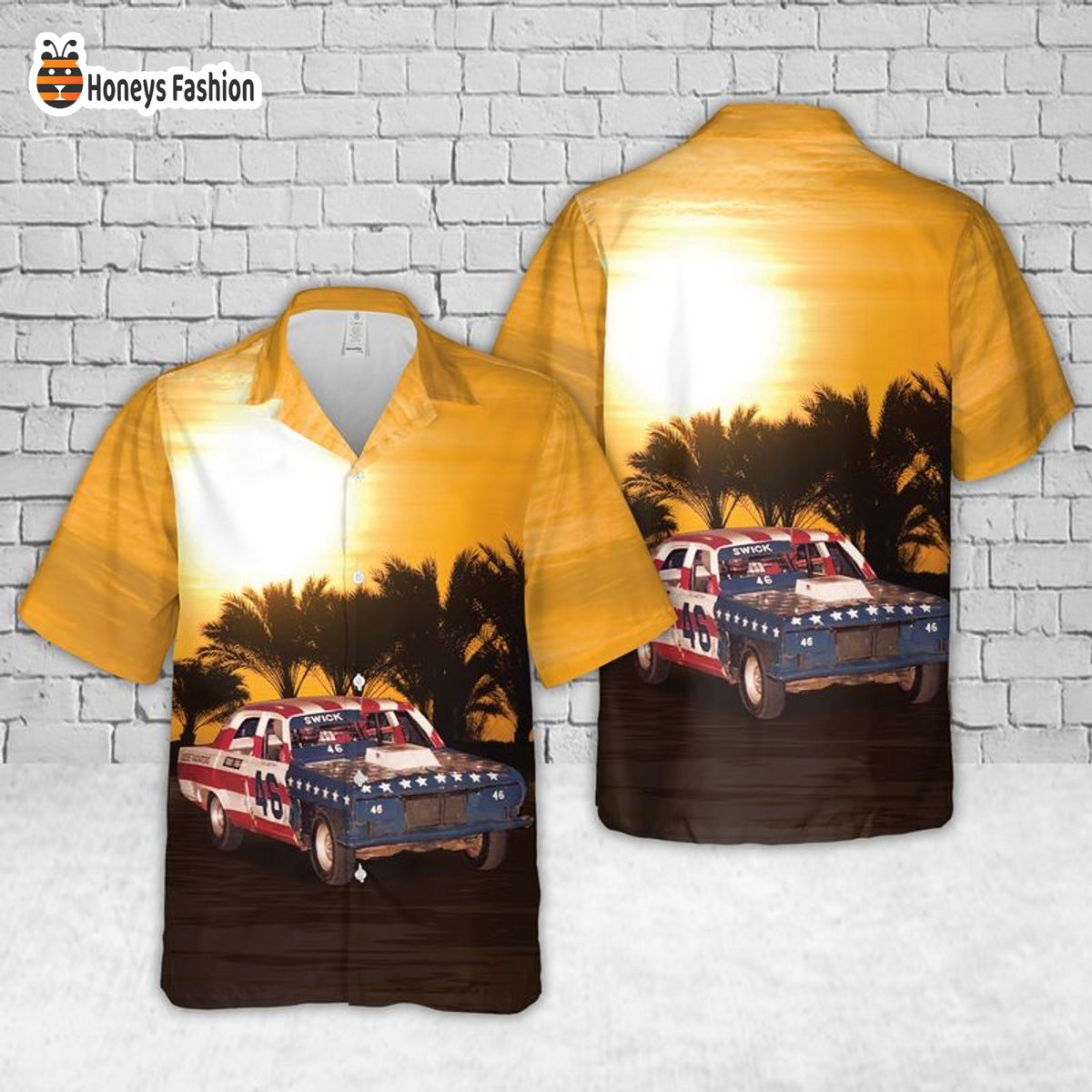 Racing Car Sunshine Hawaiian Shirt