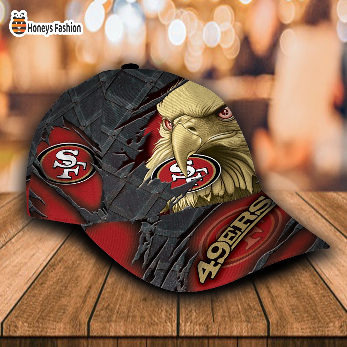 San Francisco 49ers NFL Eagle Custom Name Classic Cap