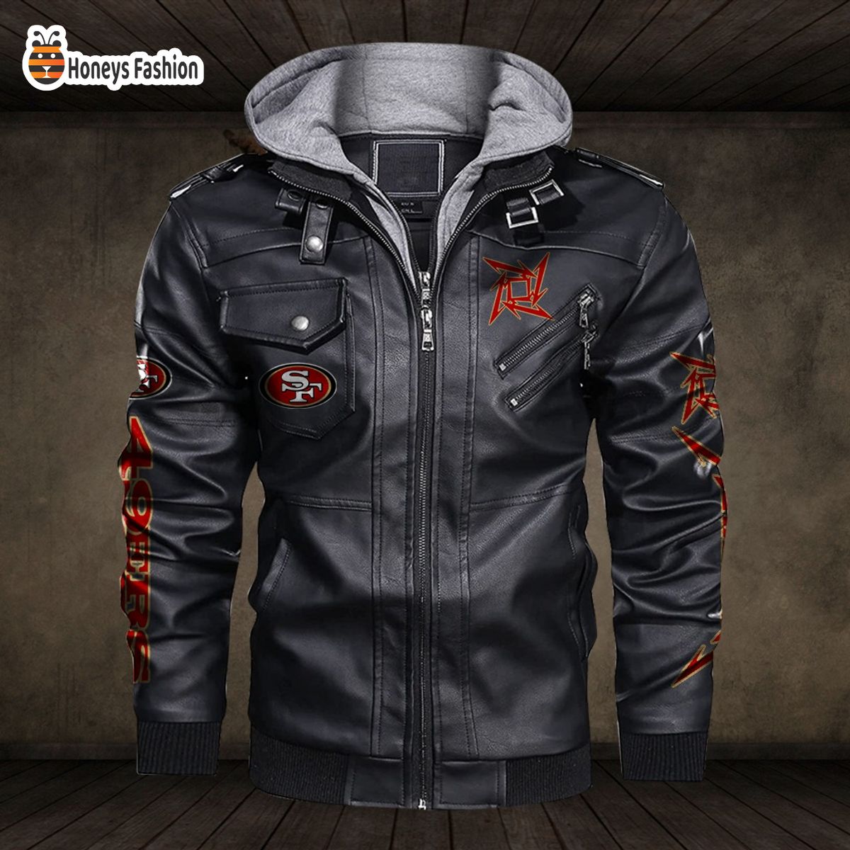 San Francisco 49ers NFL Metallica 2D PU Leather Jacket