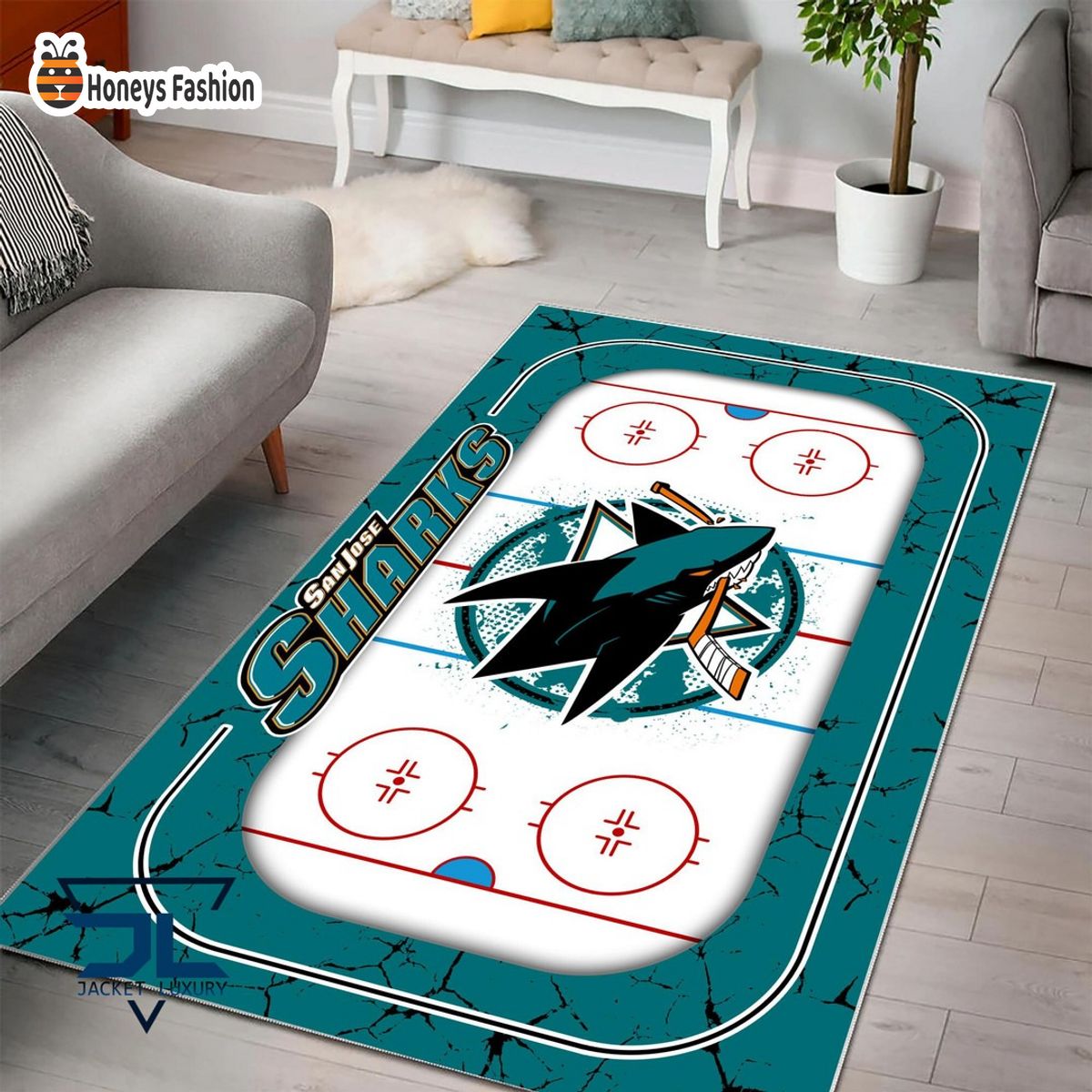 San Jose Sharks NHL Rug Carpet